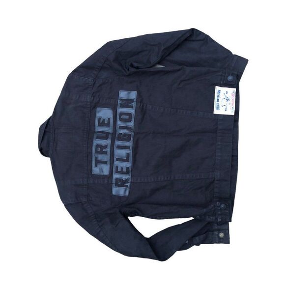 Vintage True Religion Jean Jacket XXL Trucker Jacket Ascot Gray/Black - Picture 13 of 16